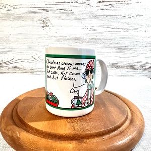 Vintage shoebox Maxine hot flashes Christmas mug cup